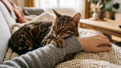 Dlaczego koty ugniatają ludzi i koce: co to naprawdę oznacza